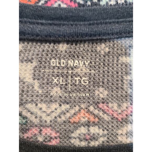 Old navy xl juniors reindeer long sleeve thermal material top - Picture 4 of 7